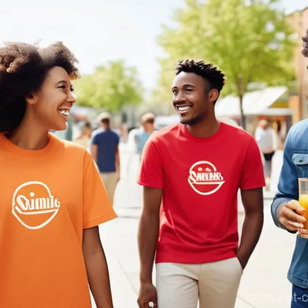 브랜드 이미지와 감정 경제학 - **Prompt:** "A vibrant and diverse group of adults and teenagers (all respectfully and stylishly dre...